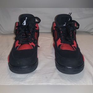 Red thunder Jordan 4s, size 7.5 in men’s and 9 in women’s